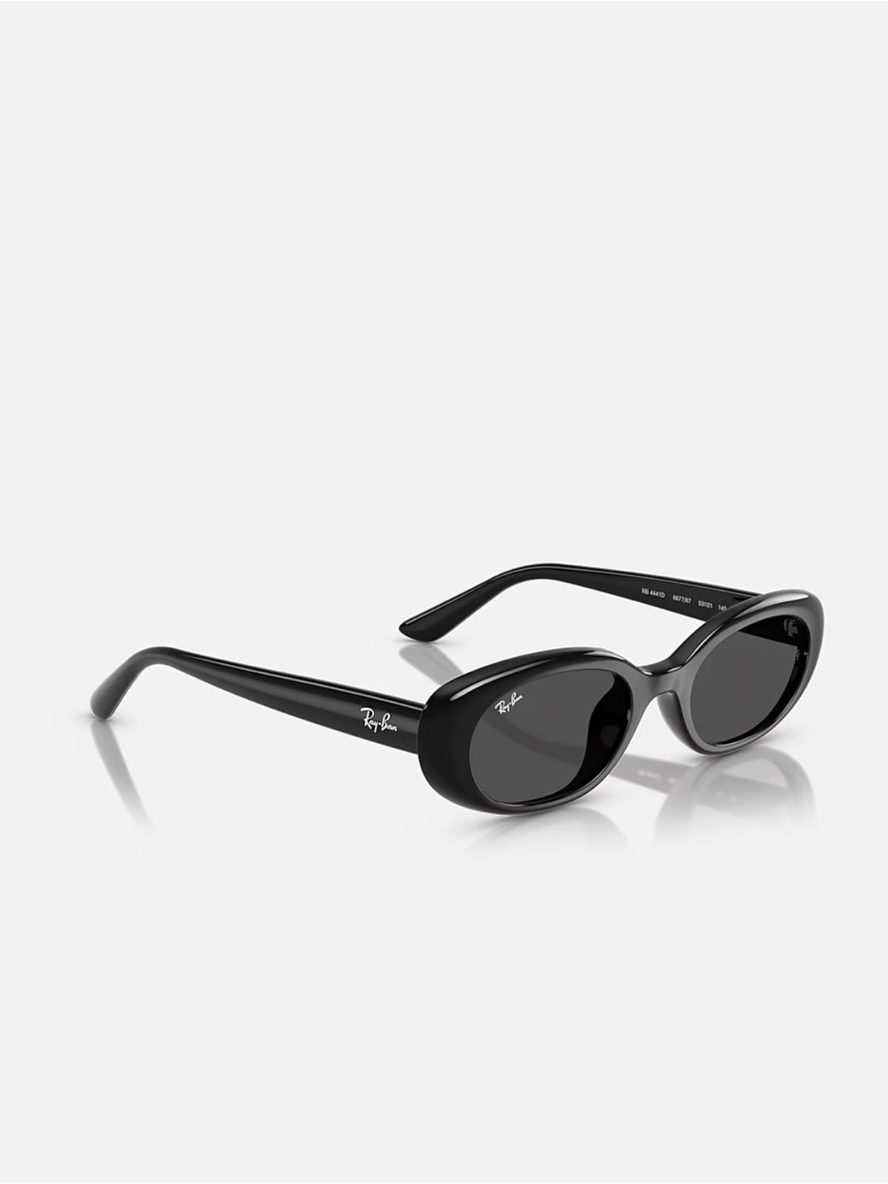 Ray-Ban Women's Black Oval Sunglasses with Dark Lenses